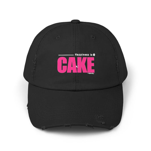 Happiness Is Cake Distressed Cap