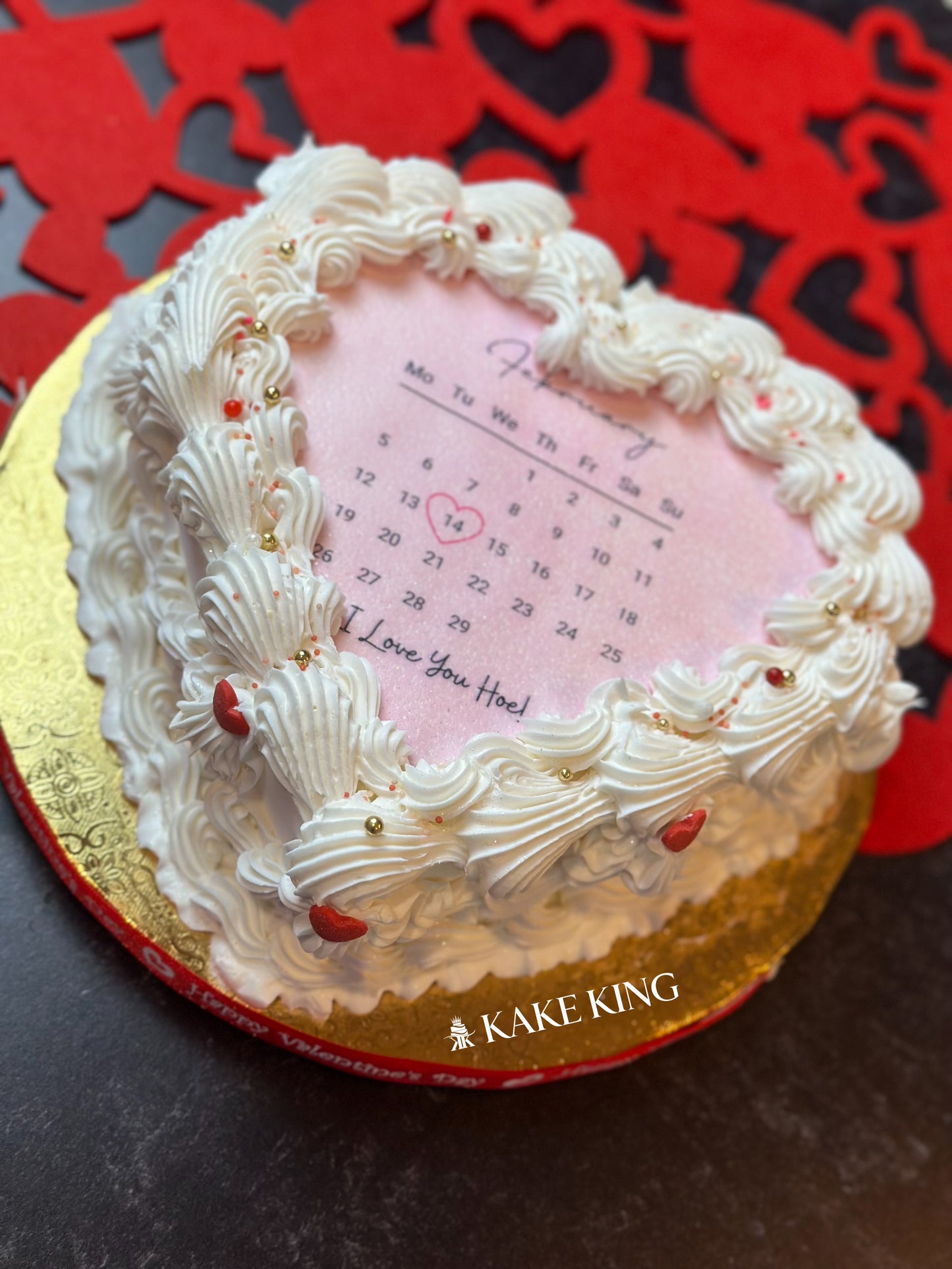 Heart Calendar Cake